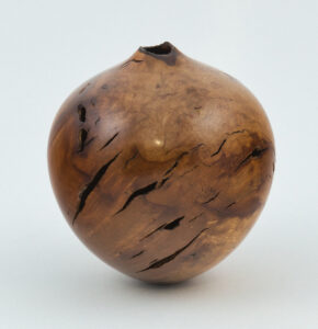Madrone Burl Natural Edge Hollow Form by Mike Jackofsky