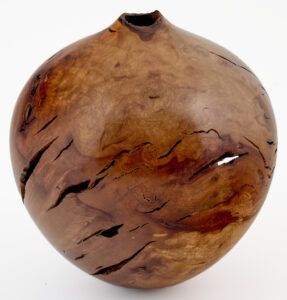 Madrone Burl Natural Edge Hollow Form by Mike Jackofsky